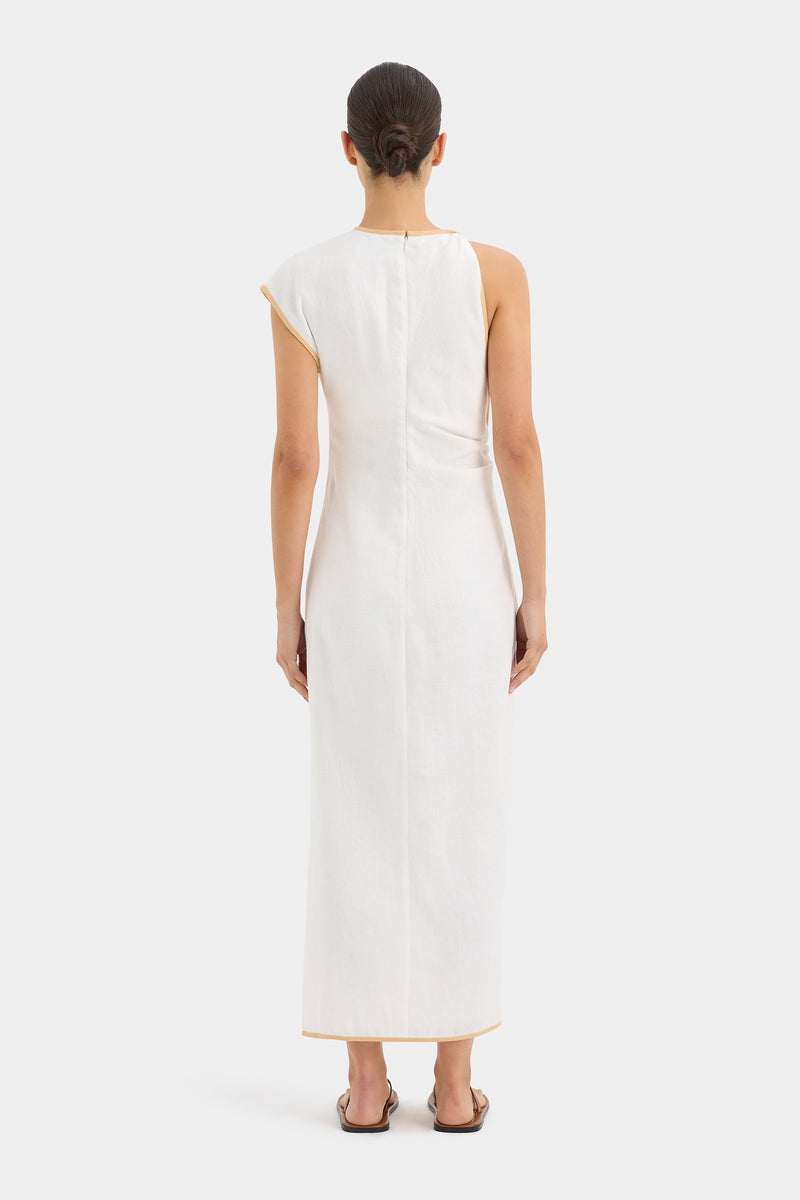 SIR the label Noemi Cut Out Midi Dress IVORY