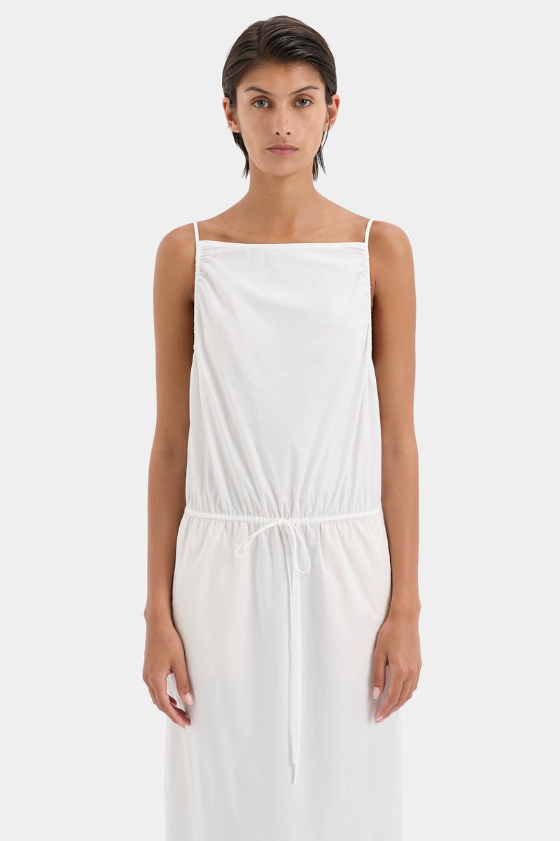 SIR the label Zaria Tie Midi Dress Ivory