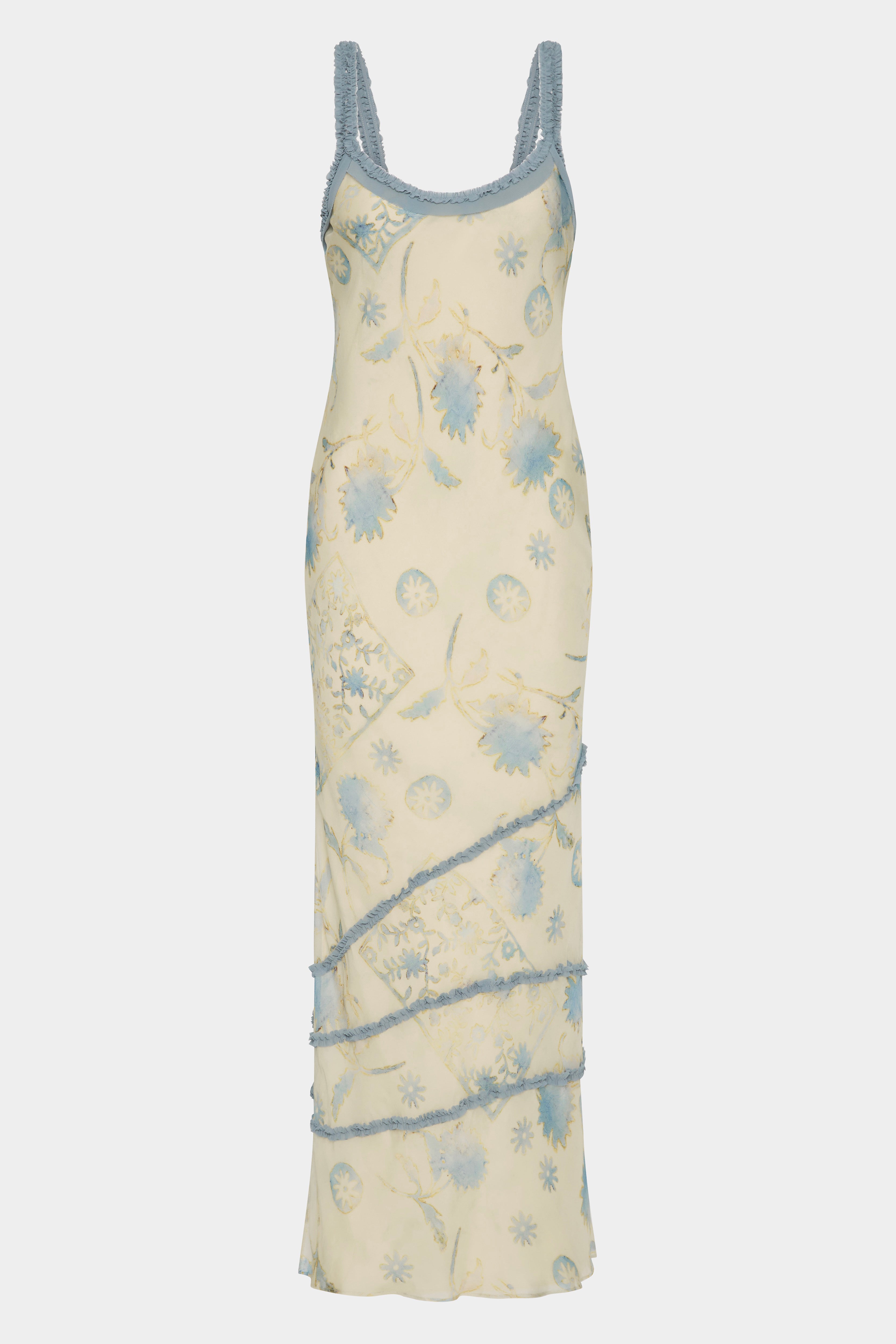 Cecile Ruffle Slip Dress