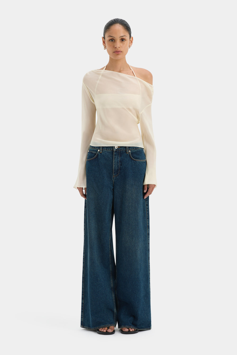Strobe Long Sleeve Cowl Top