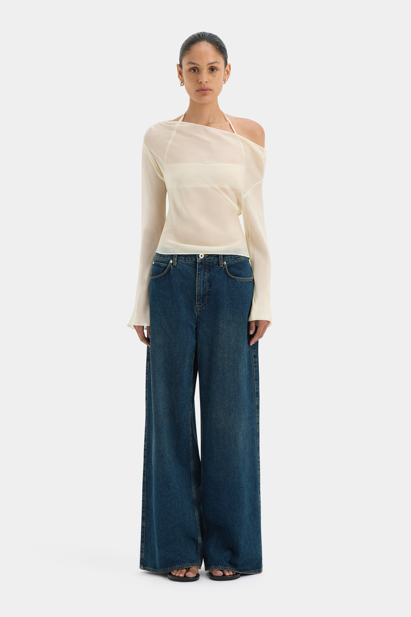 Strobe Long Sleeve Cowl Top
