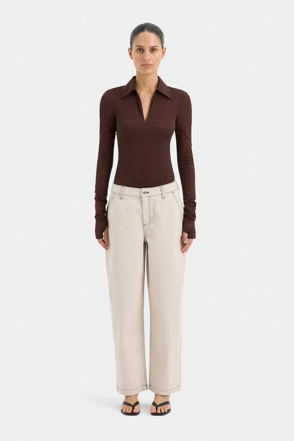 Jacques Mesh Zip Bodysuit