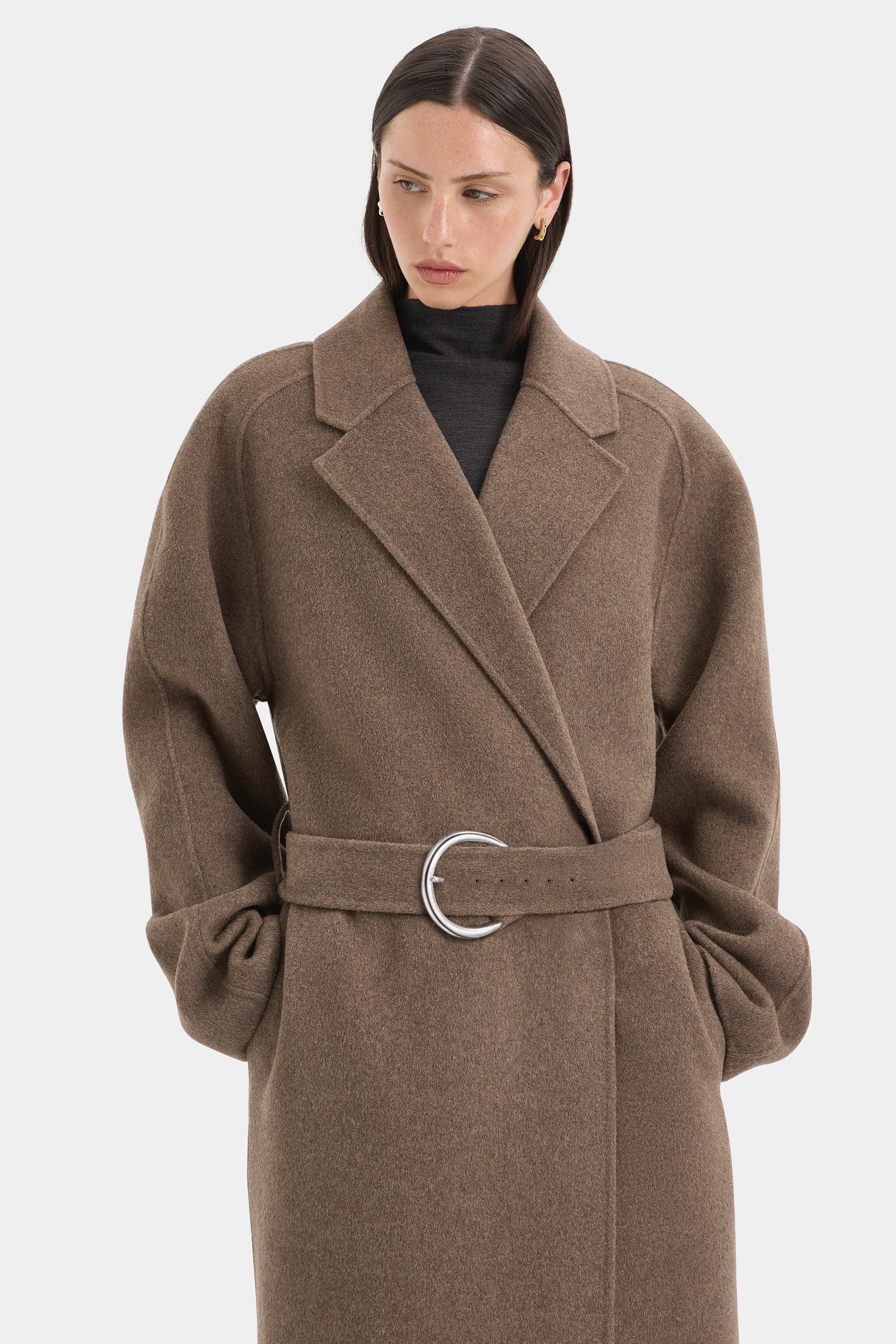 na.e（ナエ） Noa Melton Coat Noah Melton Coat | Cedar Heavyweight Wool Full-Length Overcoat | SIR.