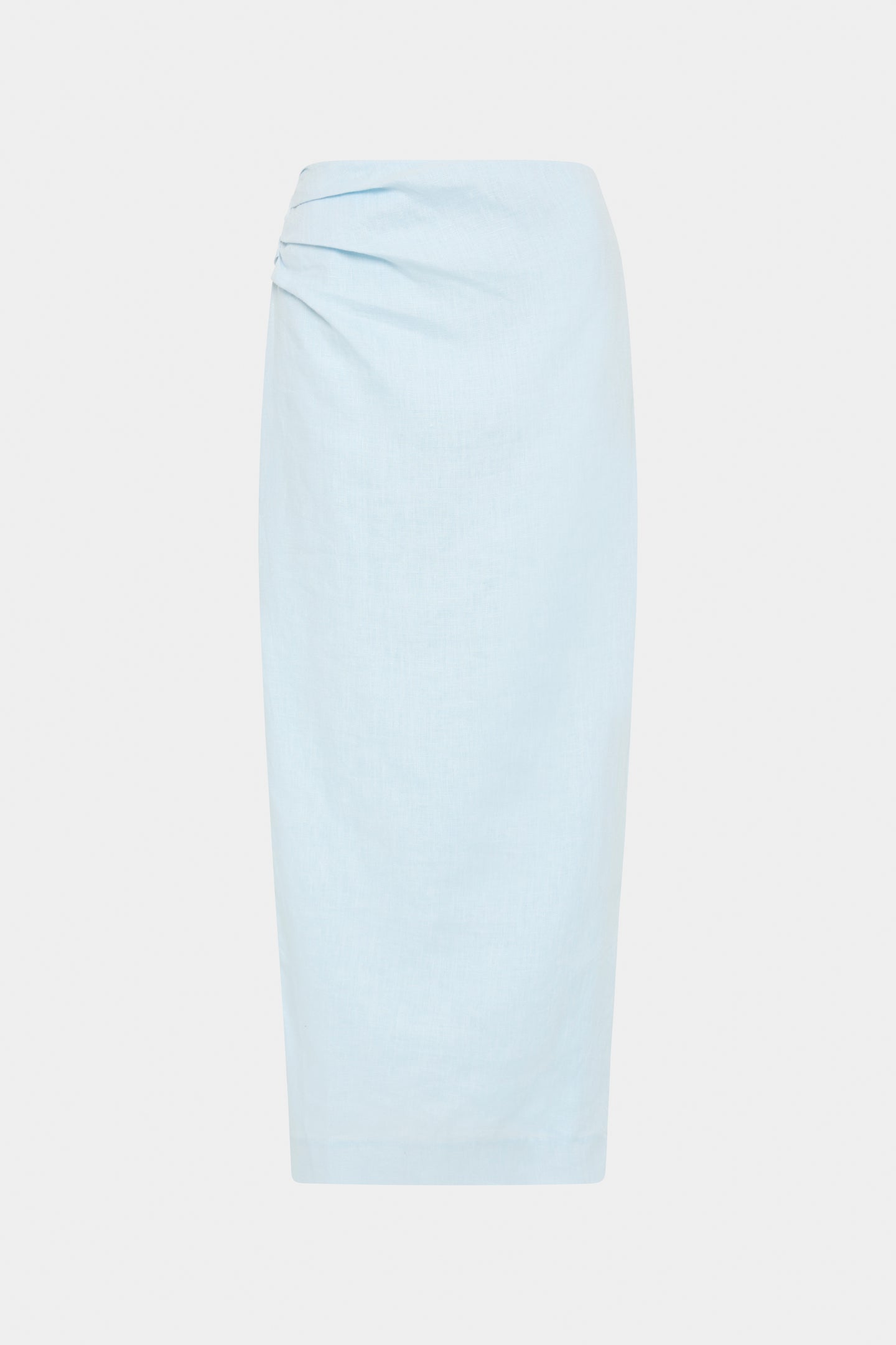 SIR the label Iris Asymmetric Midi Skirt LIGHT BLUE