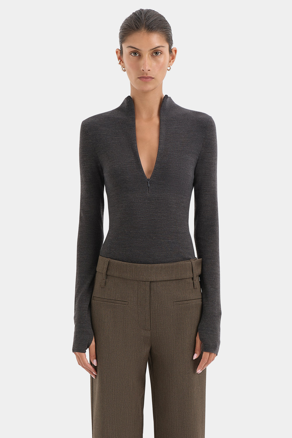 Mikkel Zip Long Sleeve Top
