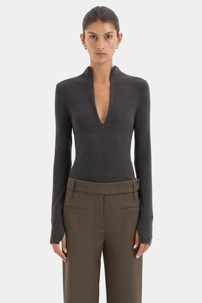 Mikkel Zip Long Sleeve Top