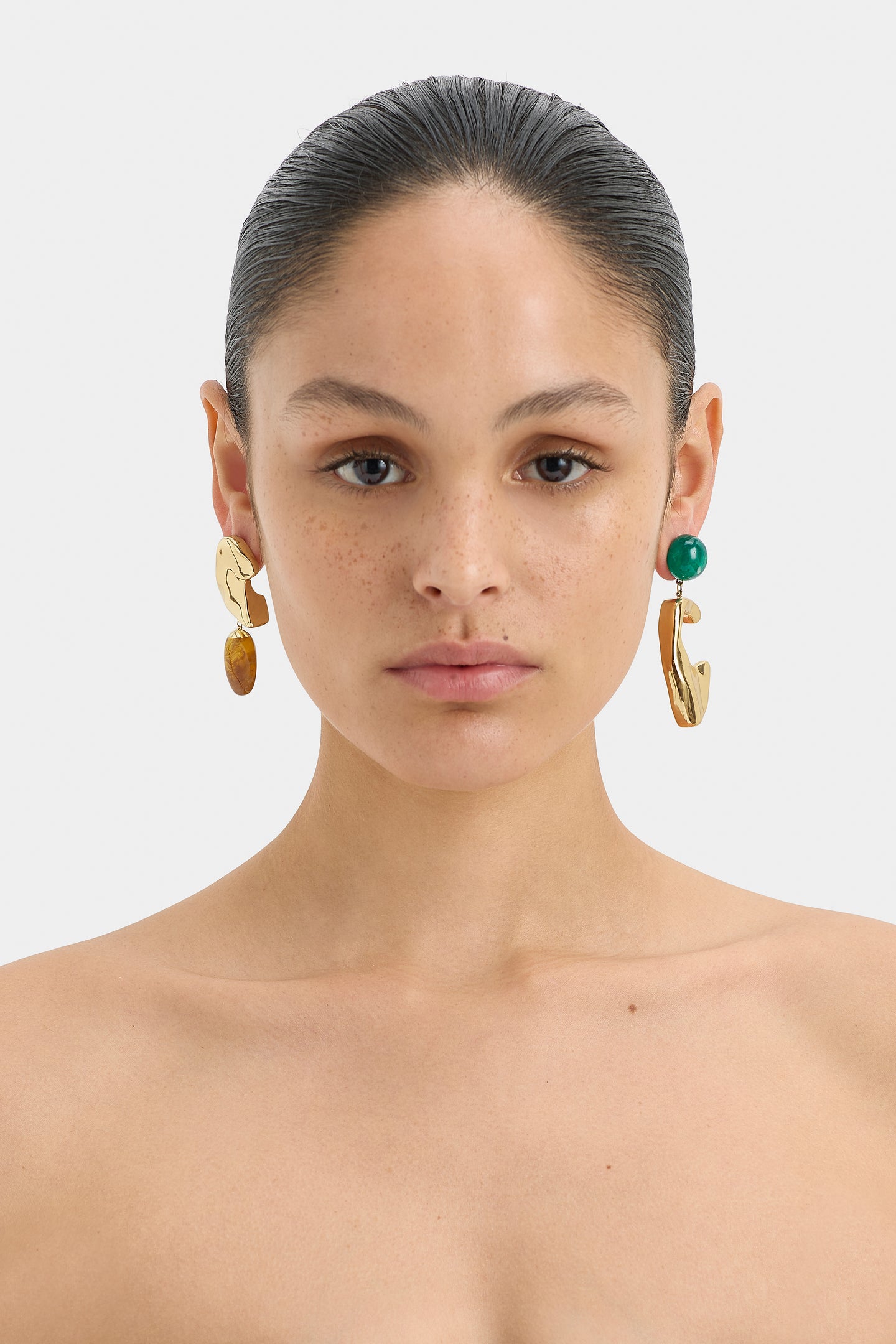 SIR the label Frankie Tan Abstract Earring BRASS