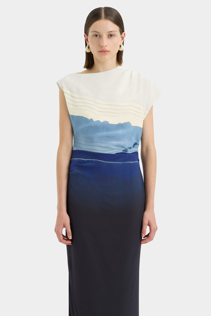 SIR the label Mariner Midi Dress SHORELINE STRIPE