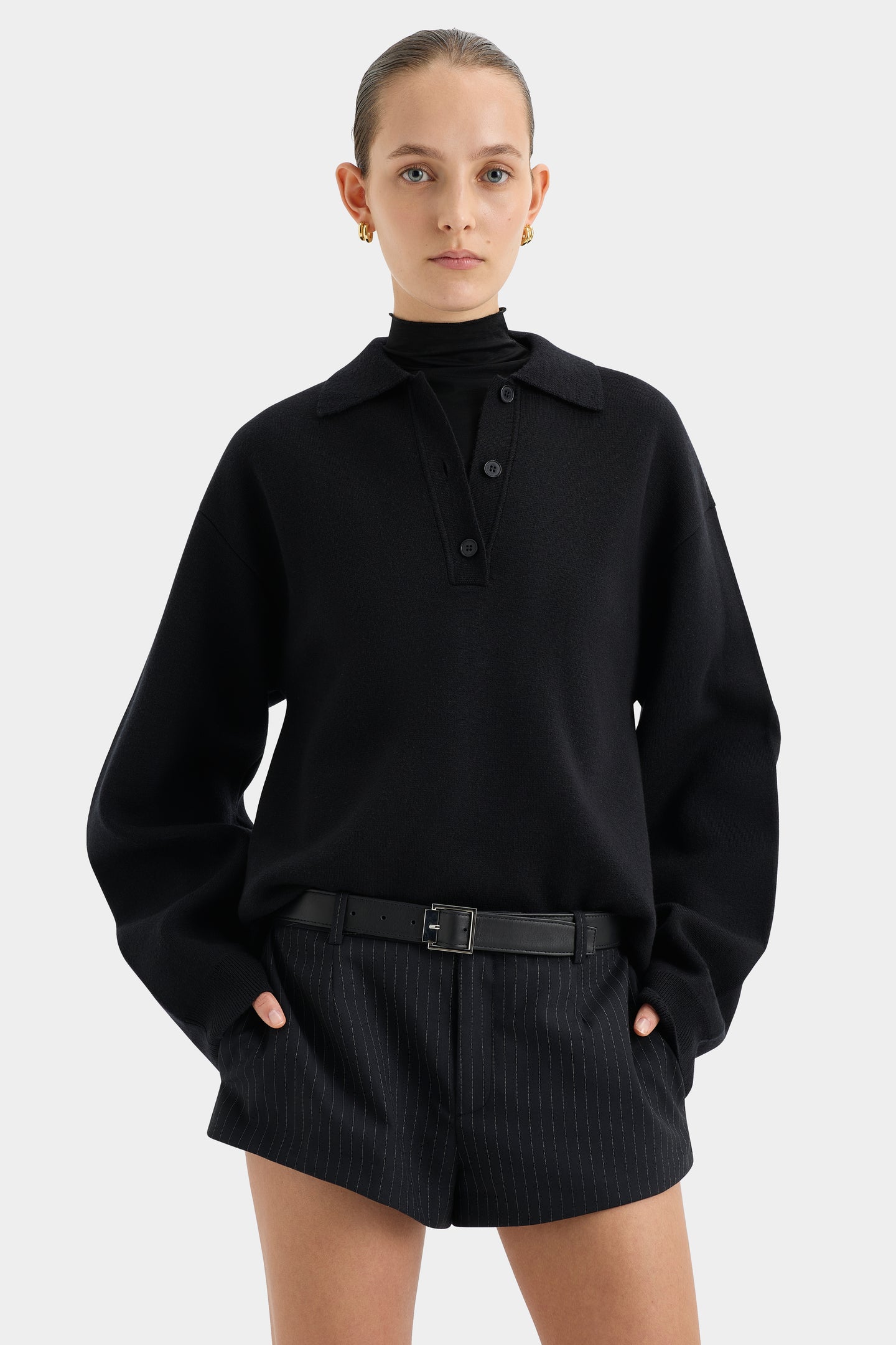 SIR the label Playback Oversized Sweater BLACK