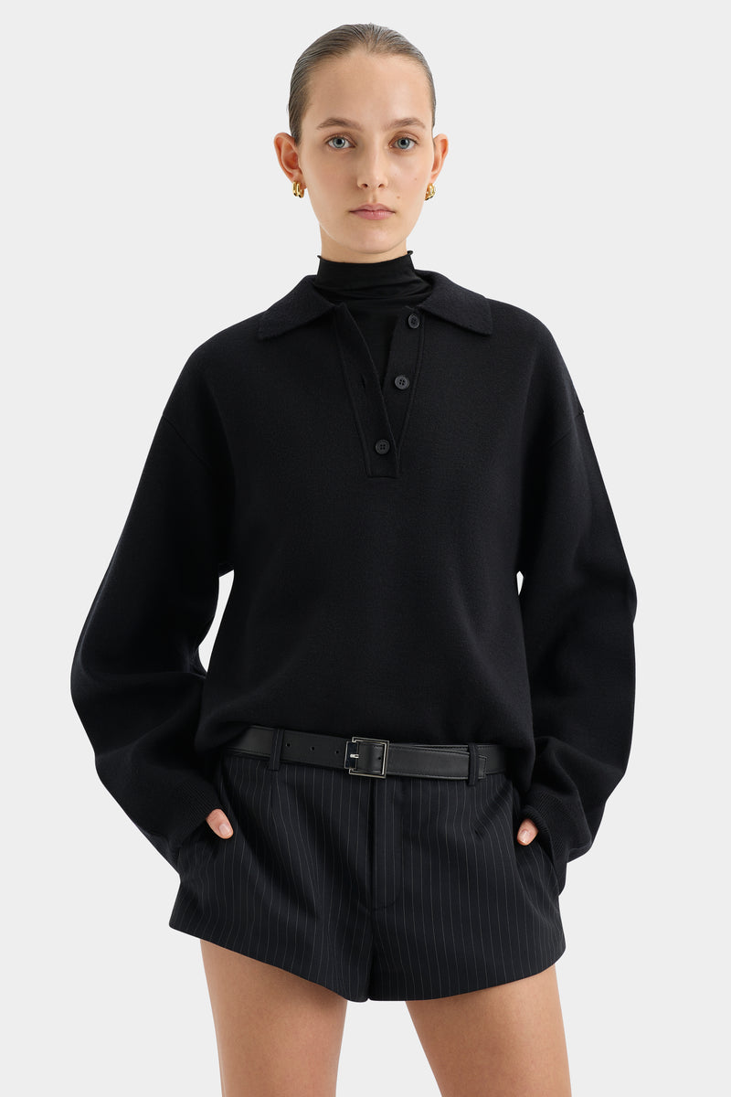 SIR the label Playback Oversized Sweater BLACK