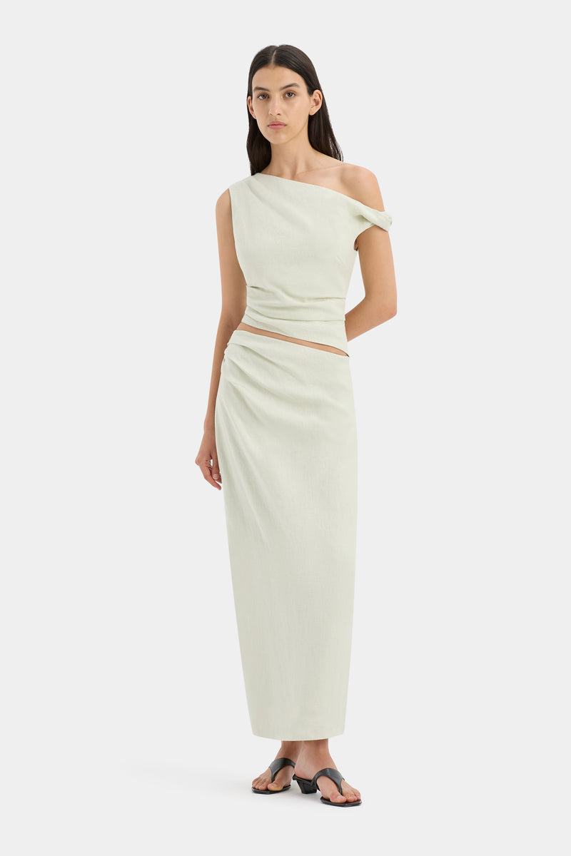 Iris Asymmetric Midi Skirt