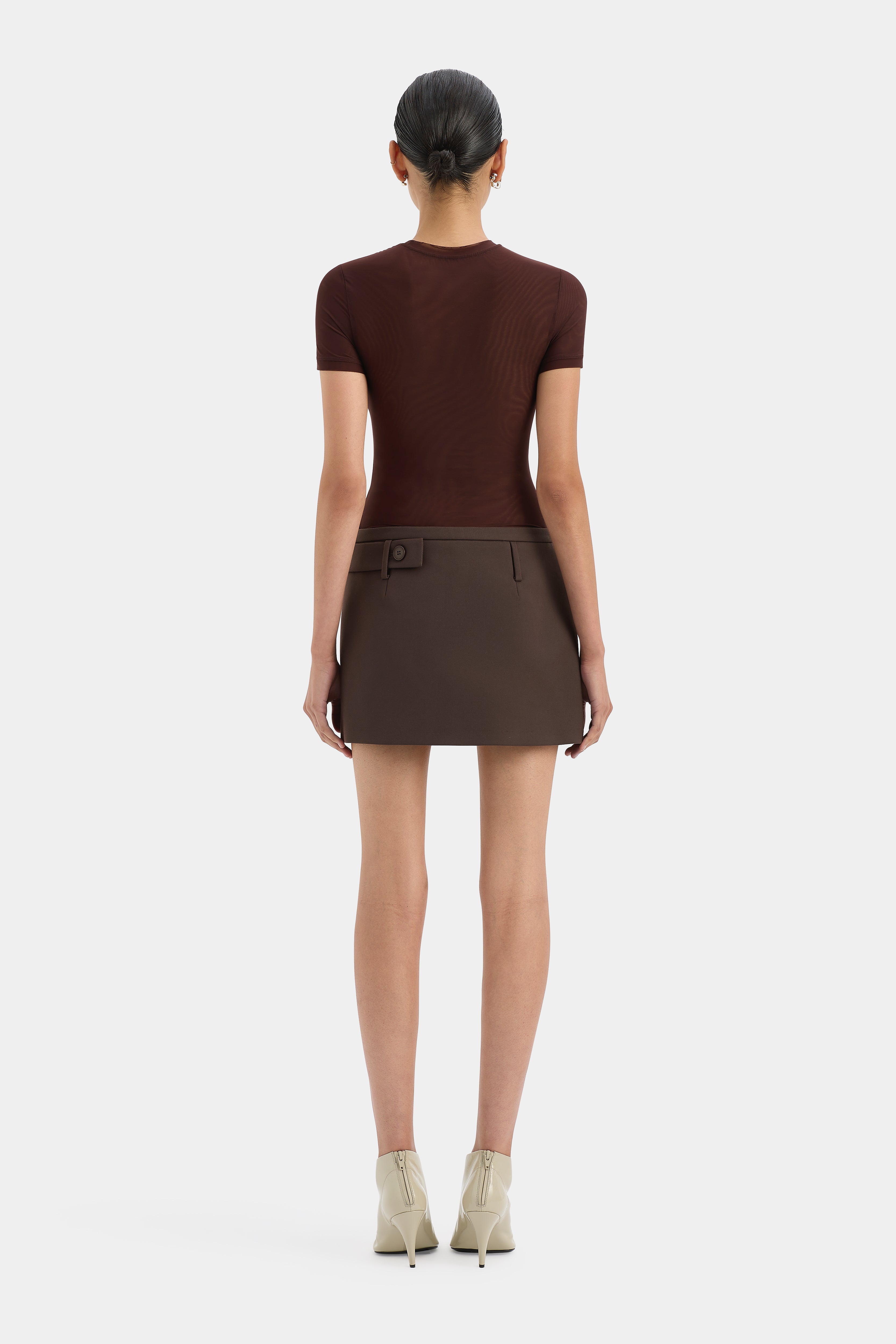 Sandrine Button Mini Skirt
