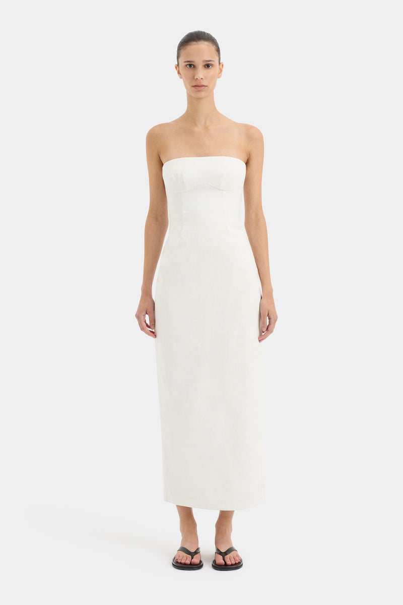 SIR the label Evalita Column Dress IVORY