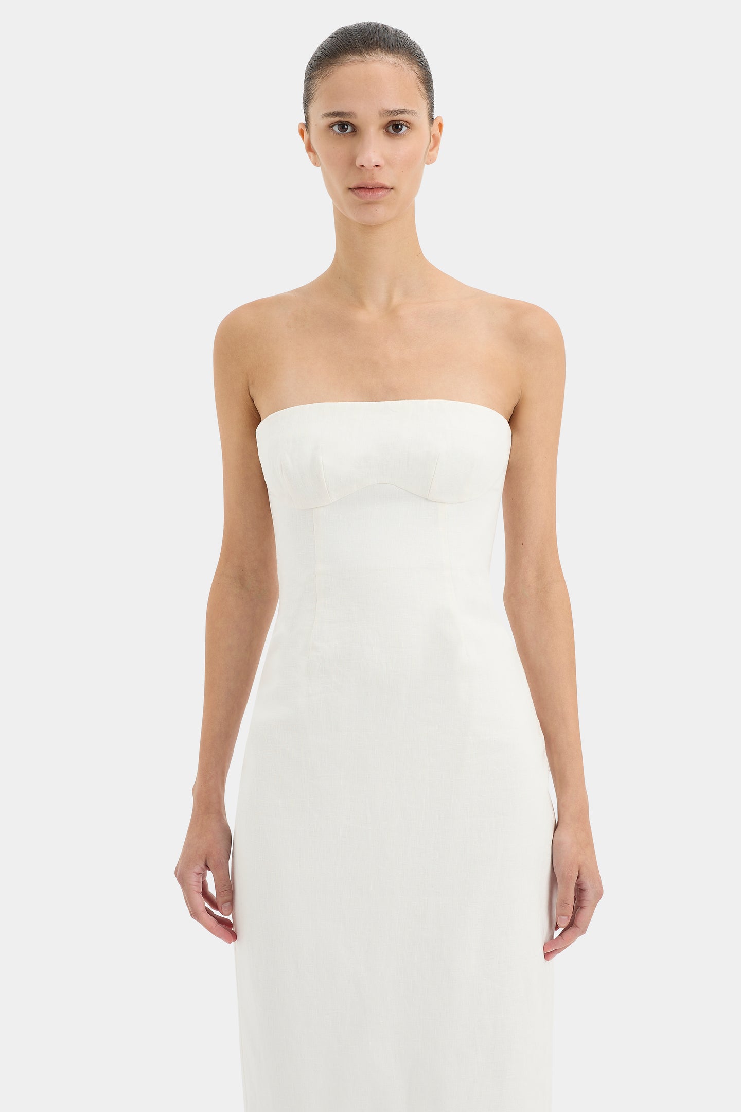 SIR the label Evalita Column Dress IVORY