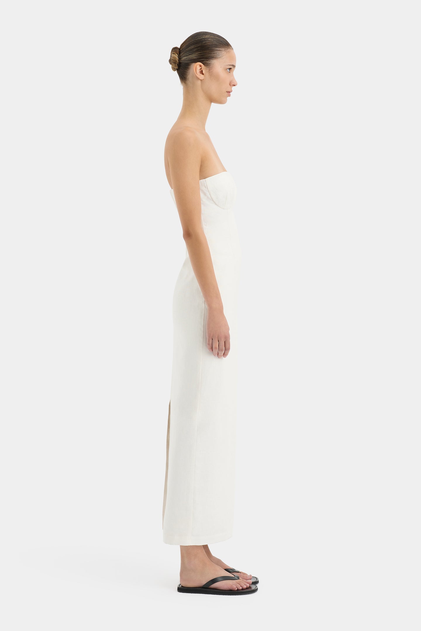 SIR the label Evalita Column Dress IVORY