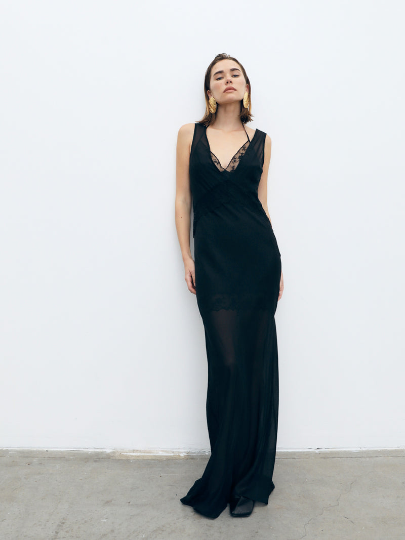 SIR the label Bettina Midi Dress BLACK