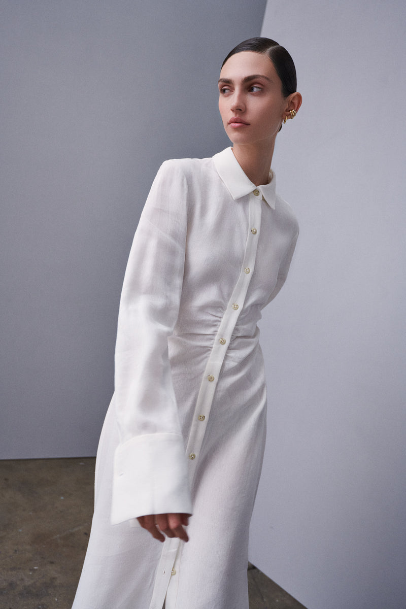 SIR the label Clemence Shirt Dress IVORY