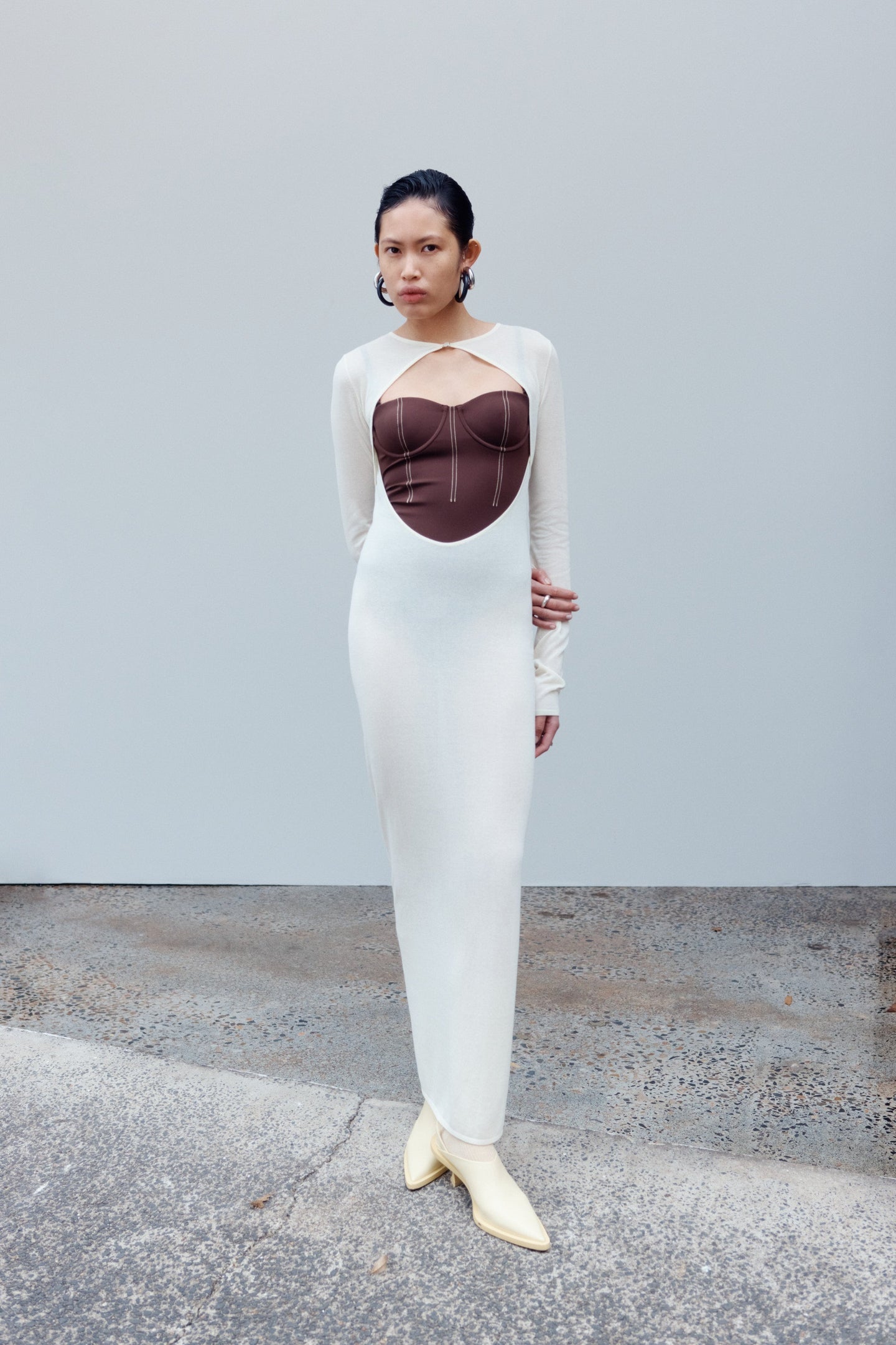 SIR the label Eva Knit Midi Dress BUTTER