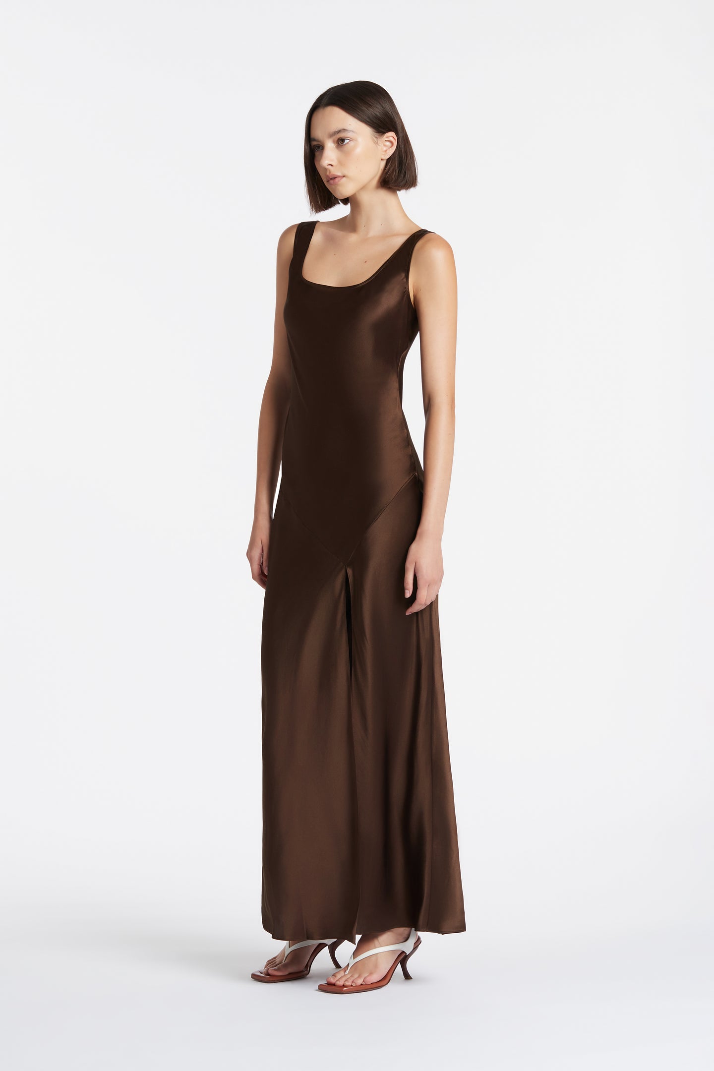 SIR the label Esme Bias Dress CHOCOLATE