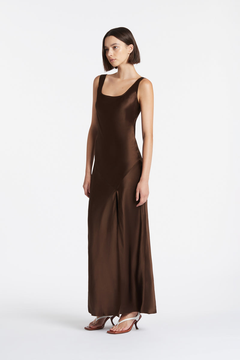 SIR the label Esme Bias Dress CHOCOLATE