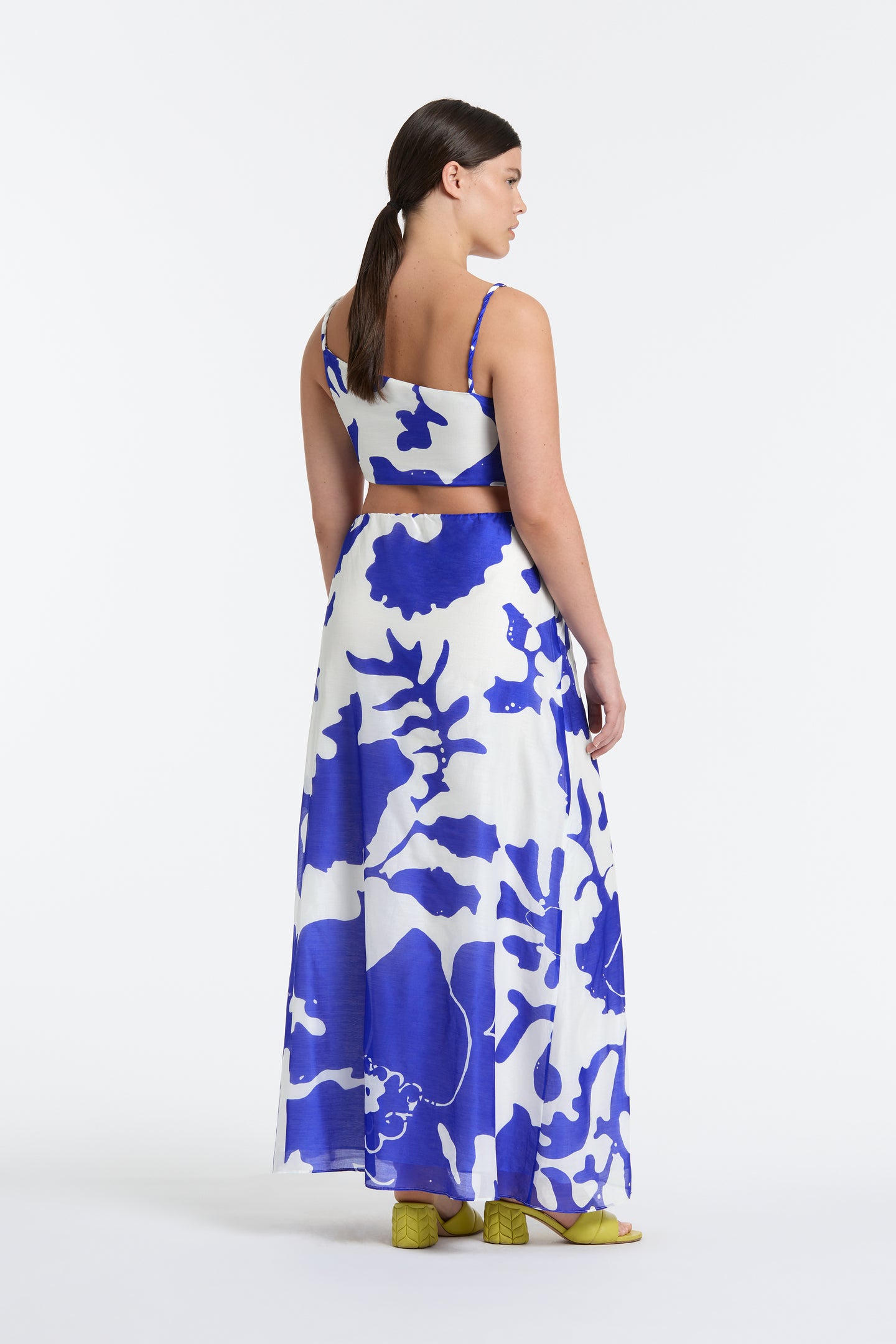 SIR the label Vivi Asymmetrical Cut Out Dress MERCE ABSTRACT PRINT