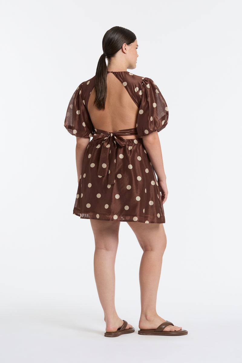 SIR the label Vivi Open Back Mini Dress MARLON POLKA DOT