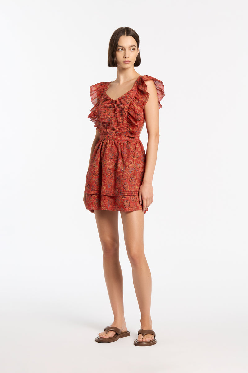 SIR the label Allegra Open Back Mini Dress IDALIA FLORAL PRINT