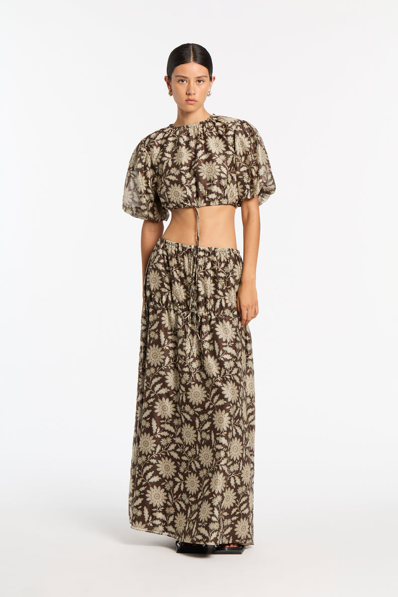 SIR the label Xanita Gathered Maxi Skirt XANITA PRINT