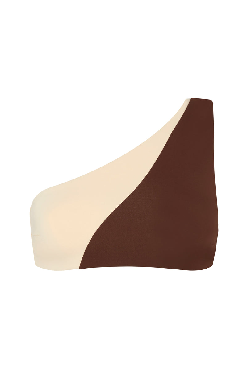 SIR the label Jeanne Asymmetrical Top BUTTER / CHOCOLATE