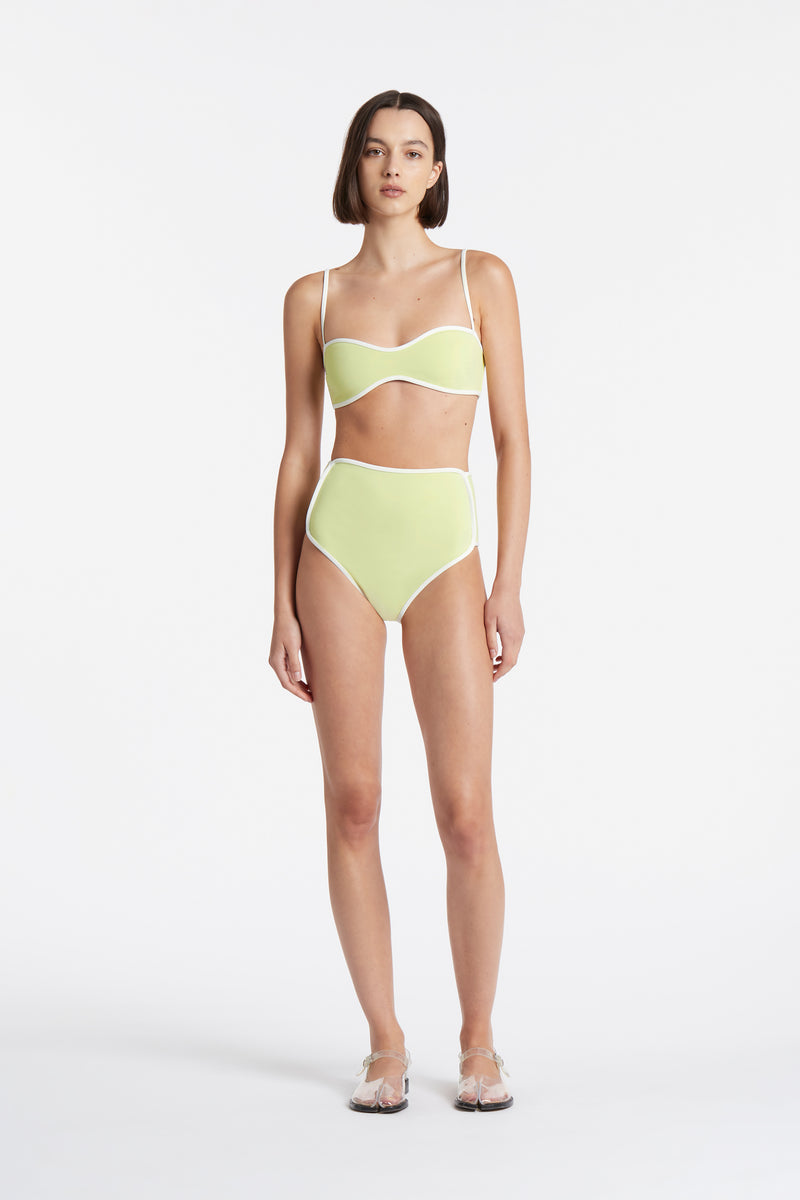 SIR the label Claude Shaped Brief PISTACHIO / IVORY