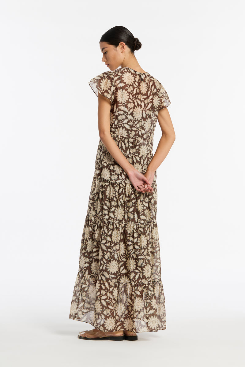 SIR the label Xanita Cap Sleeve Maxi Dress XANITA PRINT