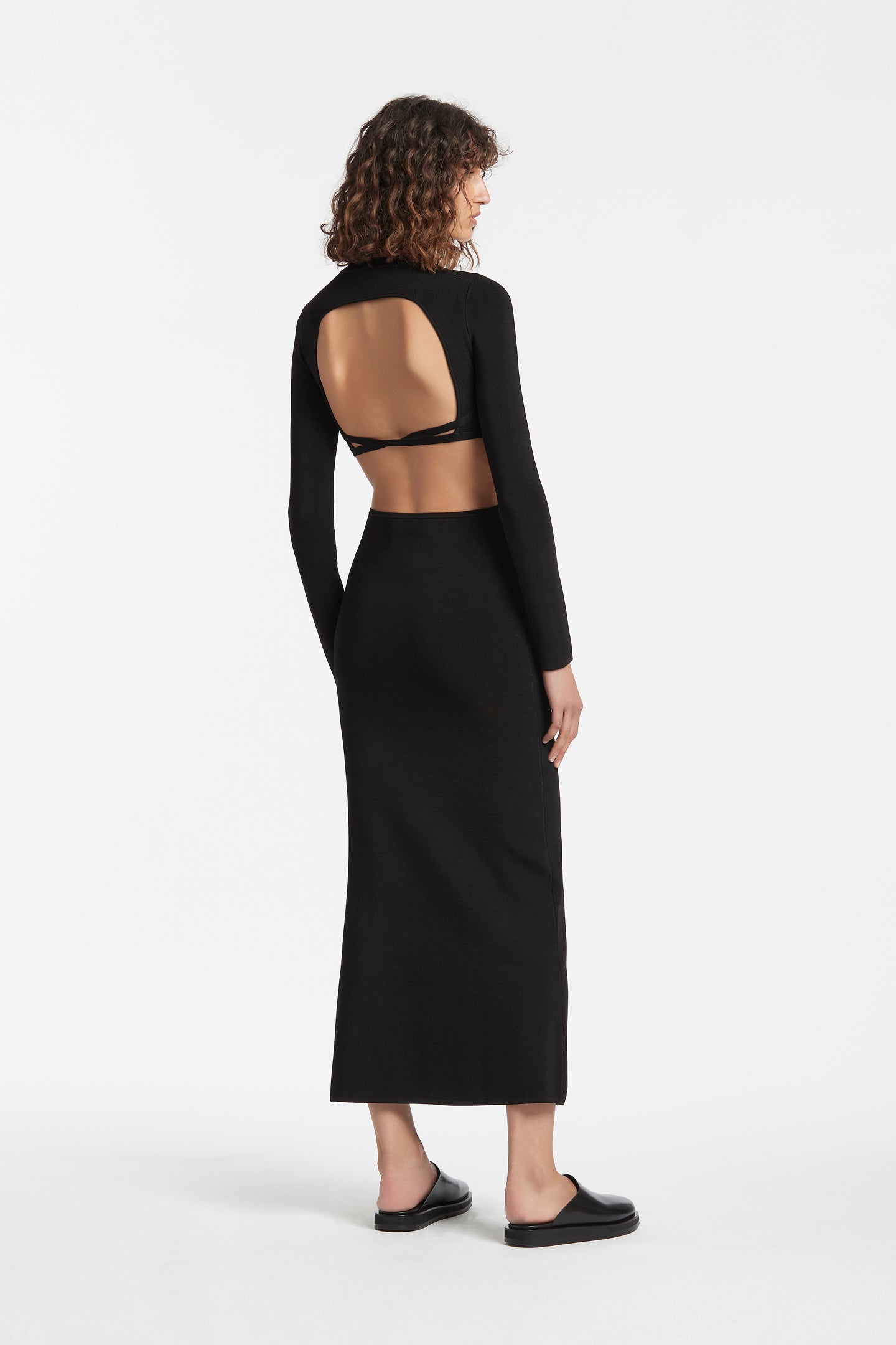 SIR the label GEORGES OPEN BACK DRESS BLACK