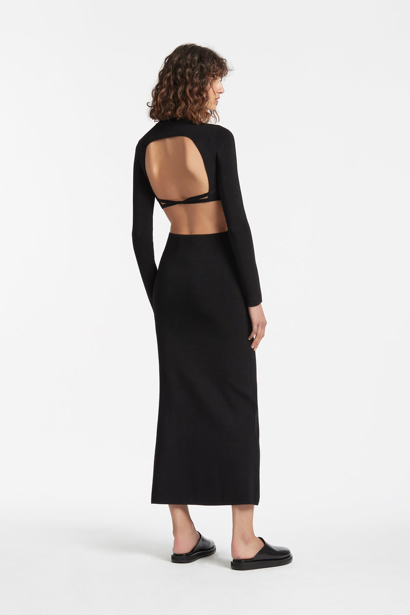 SIR the label GEORGES OPEN BACK DRESS BLACK