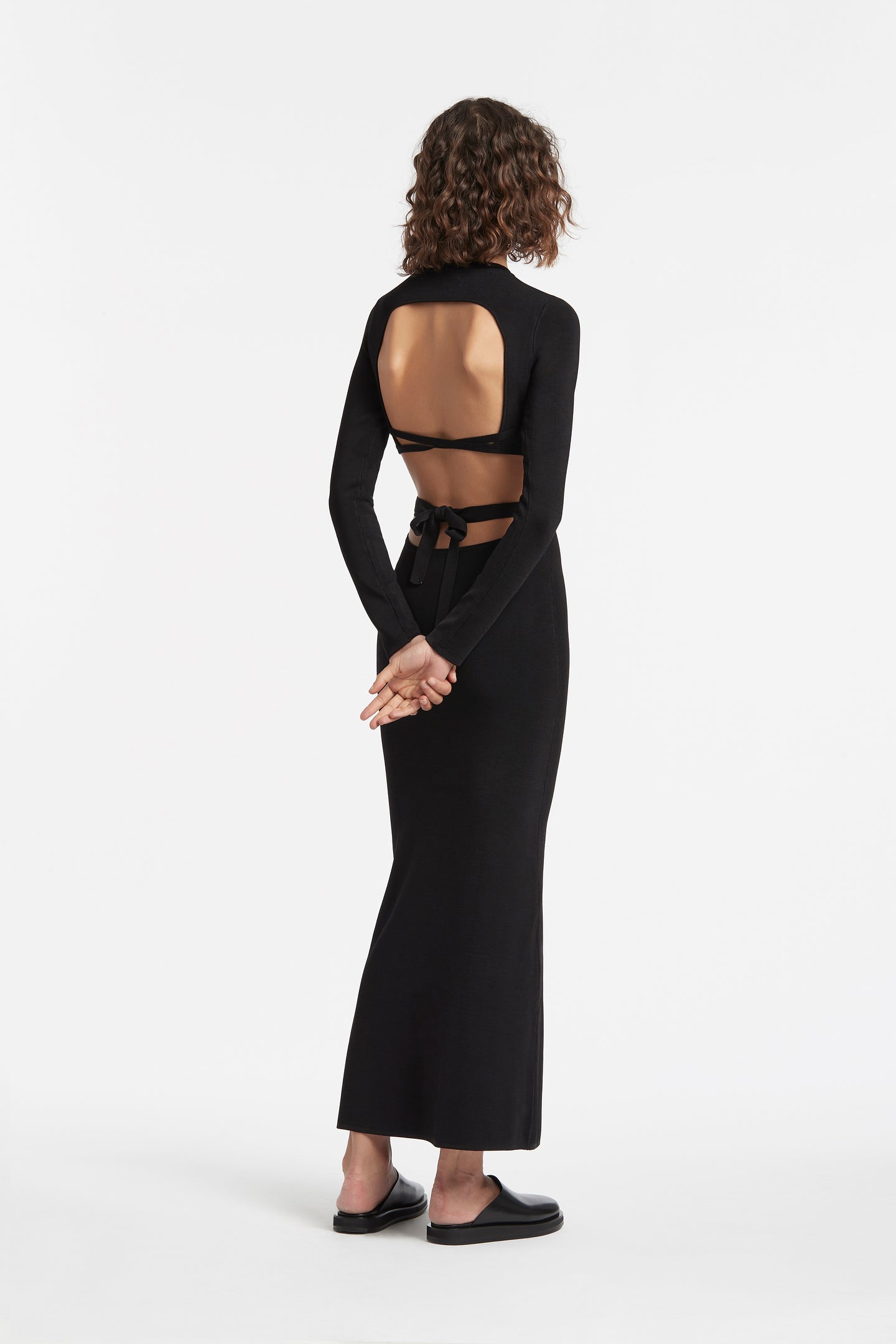 SIR the label GEORGES OPEN BACK DRESS BLACK