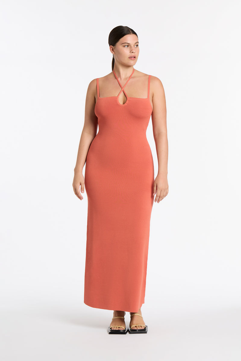 SIR the label Nadja Midi Dress CORAL
