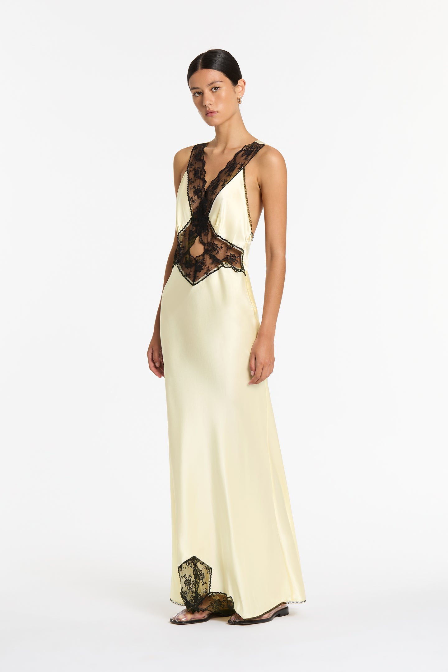 SIR the label Aries Cut Out Gown LEMON