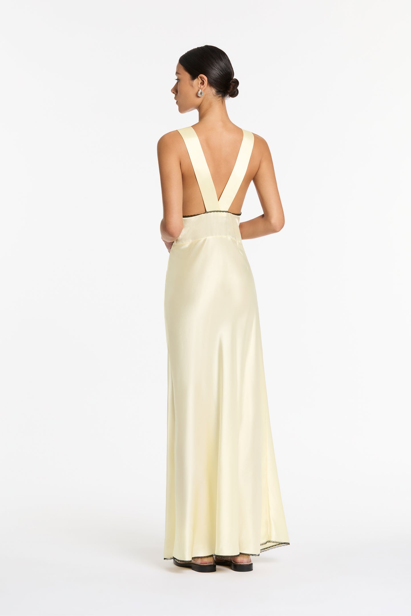 SIR the label Aries Cut Out Gown LEMON