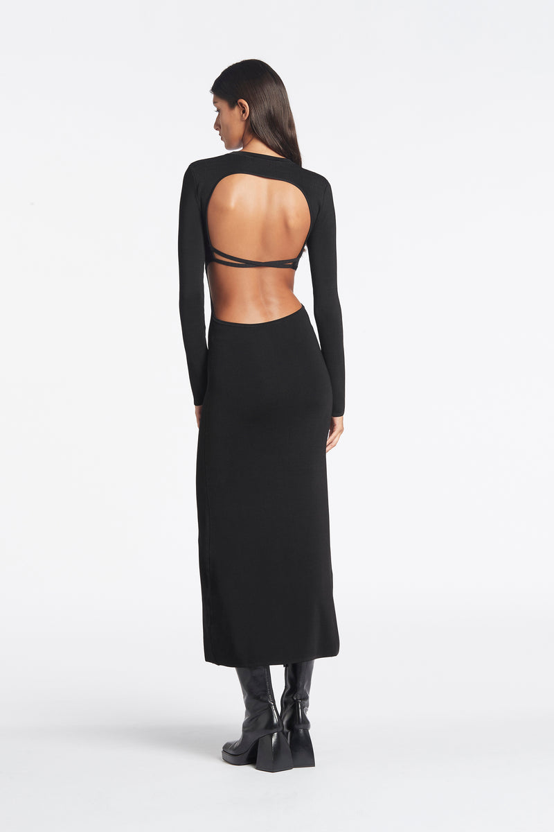 SIR the label GEORGES OPEN BACK DRESS BLACK