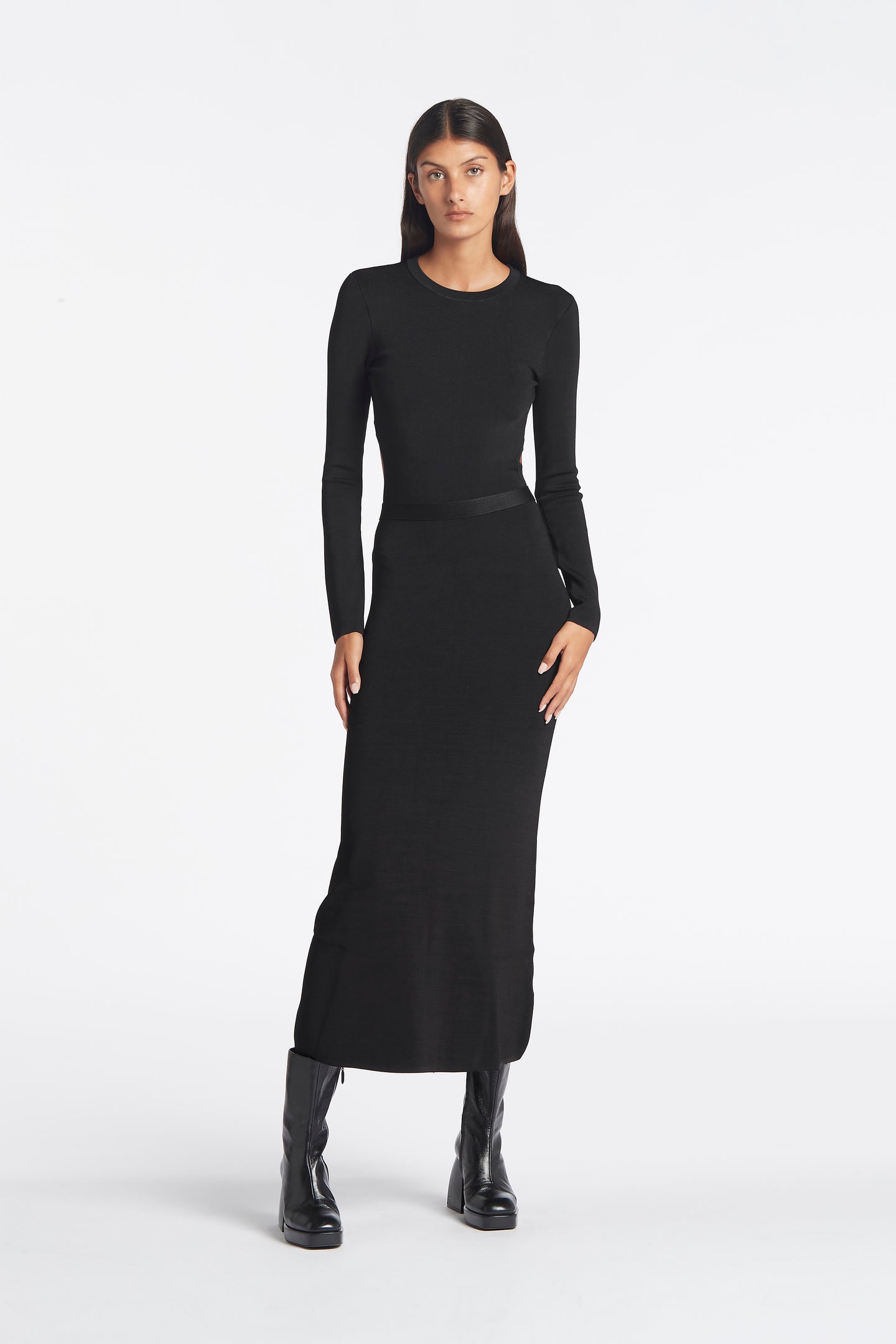 SIR the label GEORGES OPEN BACK DRESS BLACK