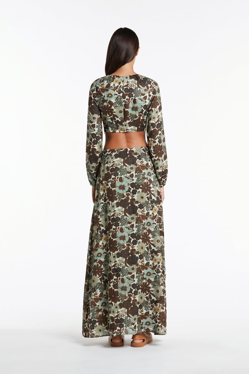 SIR the label CONSTANTINE GATHERED MAXI SKIRT CONSTANTINE PRINT