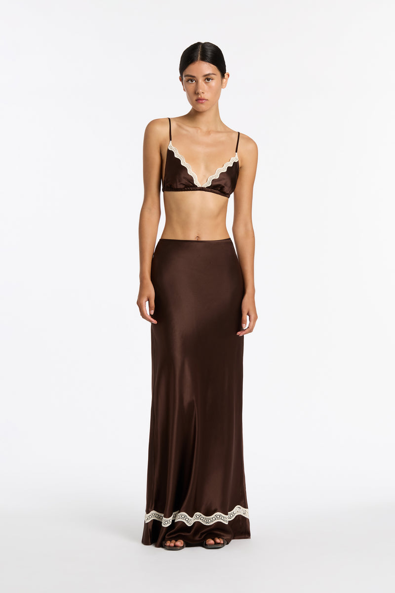 SIR the label Selita Maxi Skirt CHOCOLATE