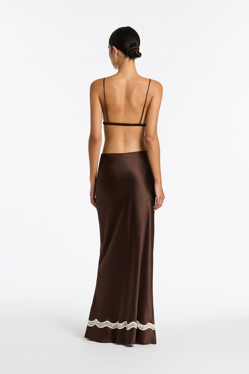 SIR the label Selita Maxi Skirt CHOCOLATE