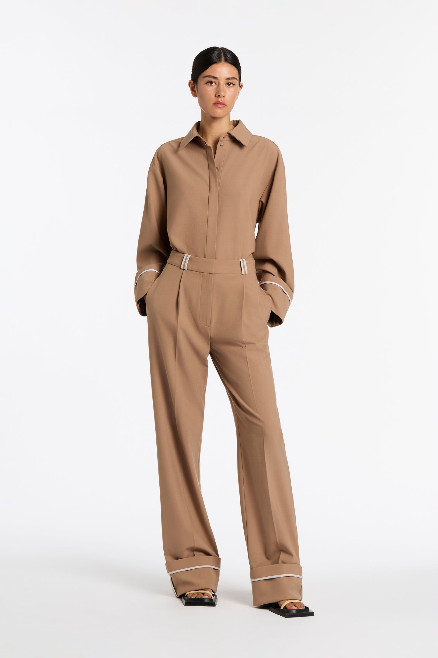 SIR the label Leni Cuff Trouser TAN