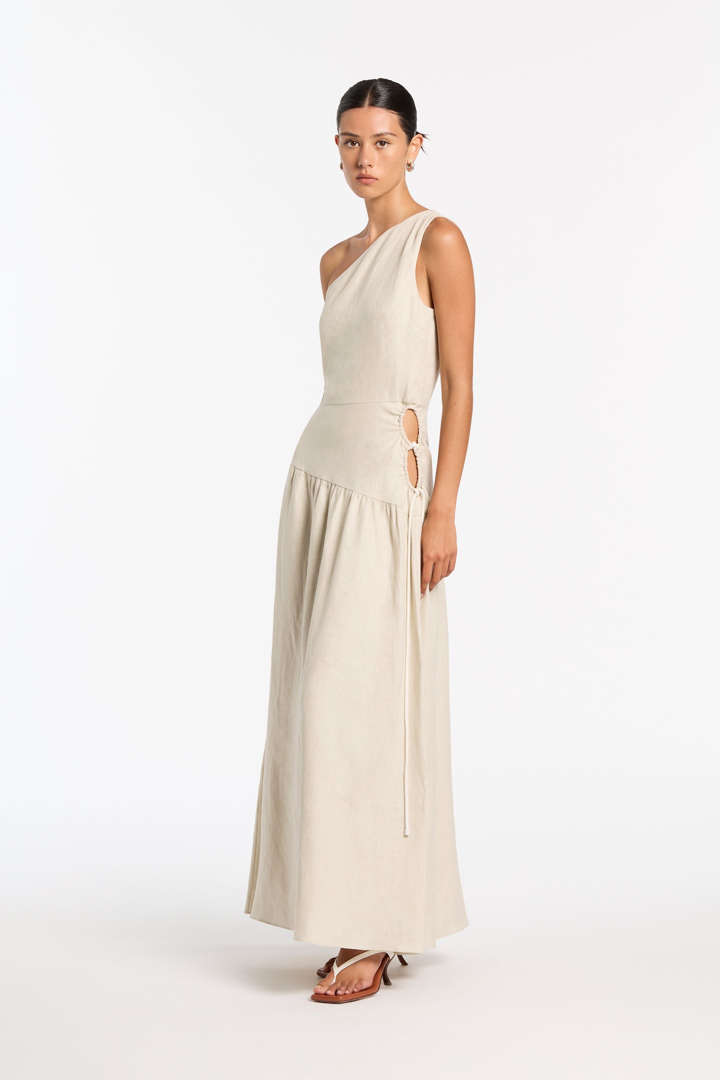 SIR the label D'Orsay Corded Maxi Dress Ecru
