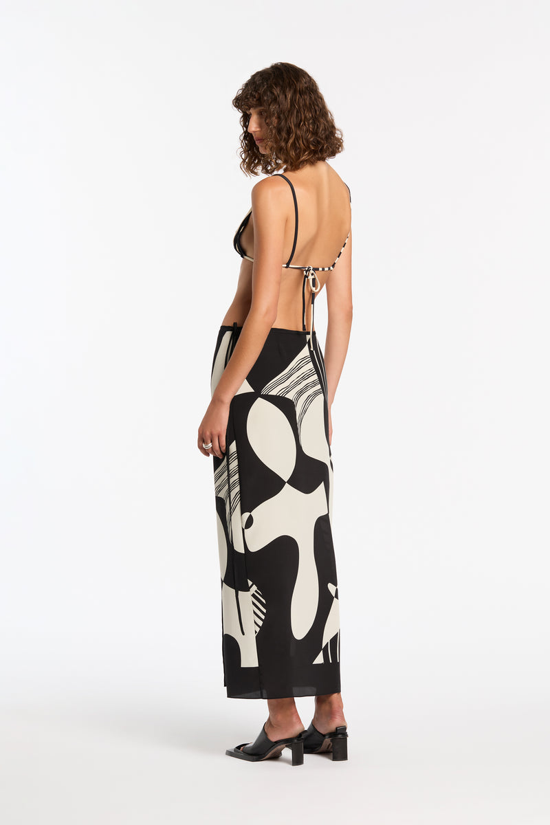 Realisme Wrap Midi Skirt